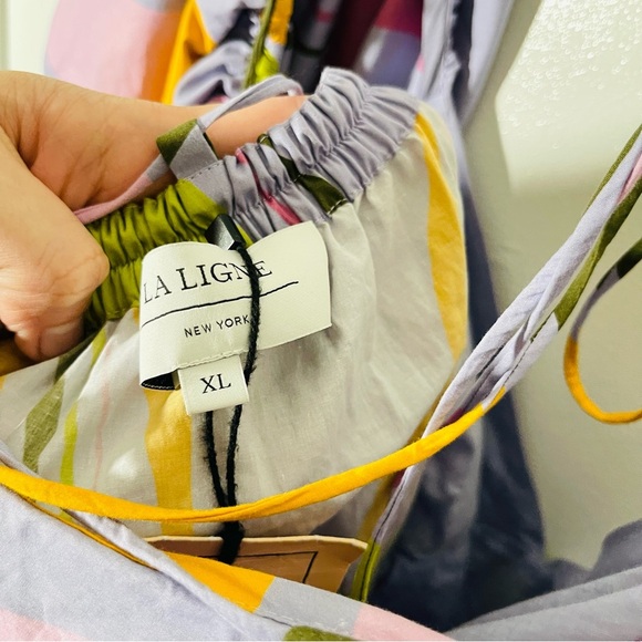 NWT La Ligne Stella Lavender Floral Midi Dress Wedding Pastel Bohemian Size XL - Picture 4 of 8